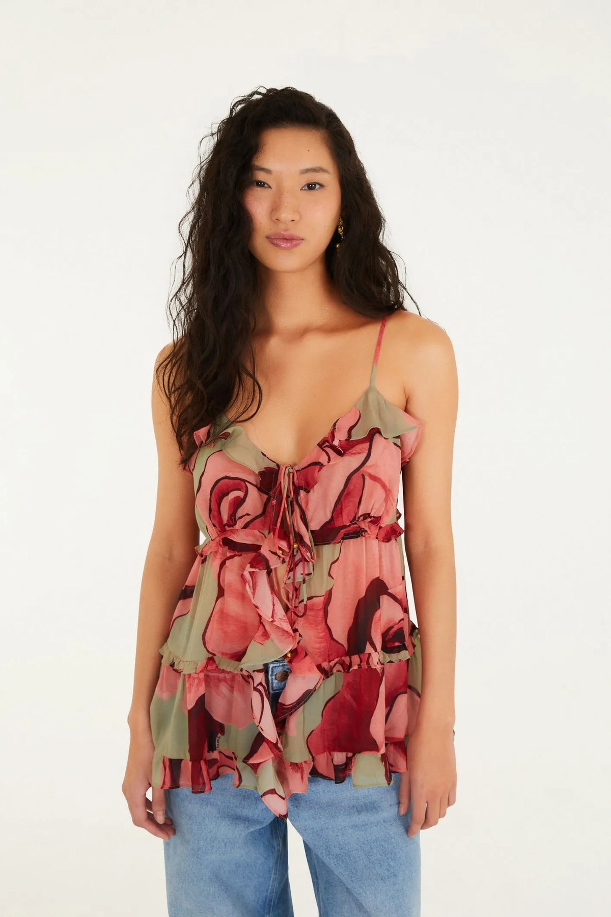 Blusa Estampada Rosas FemmeBelle