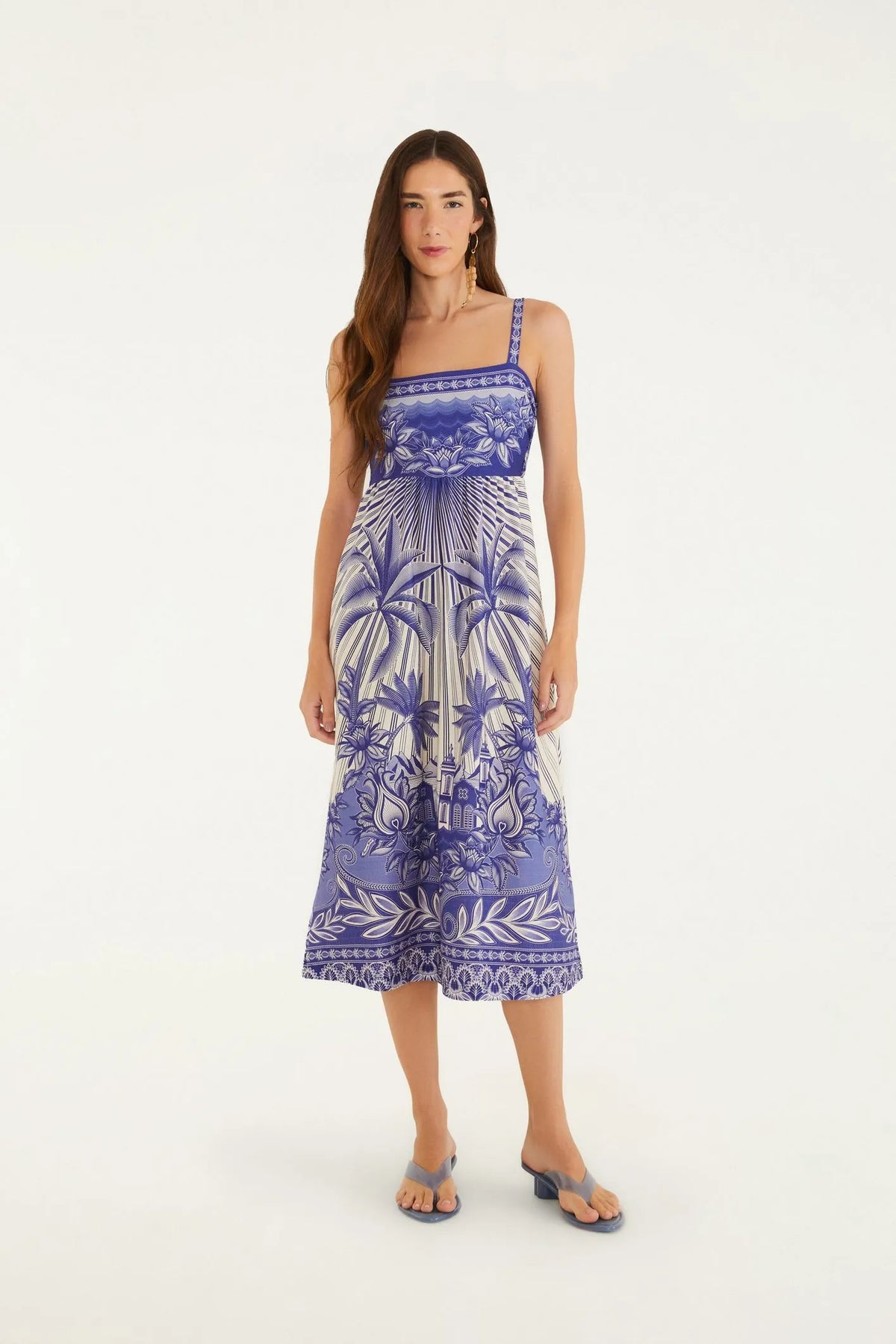 Vestido Midi Estampado Afeto FemmeBelle