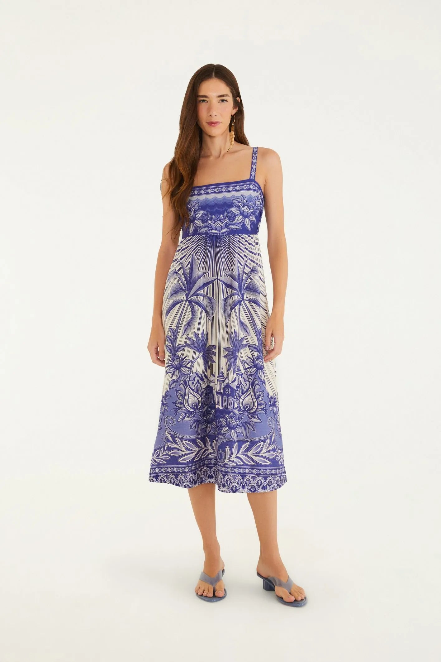 Vestido Midi Estampado Afeto FemmeBelle