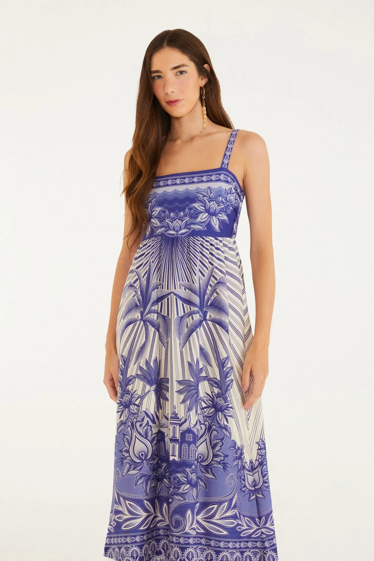 Vestido Midi Estampado Afeto FemmeBelle