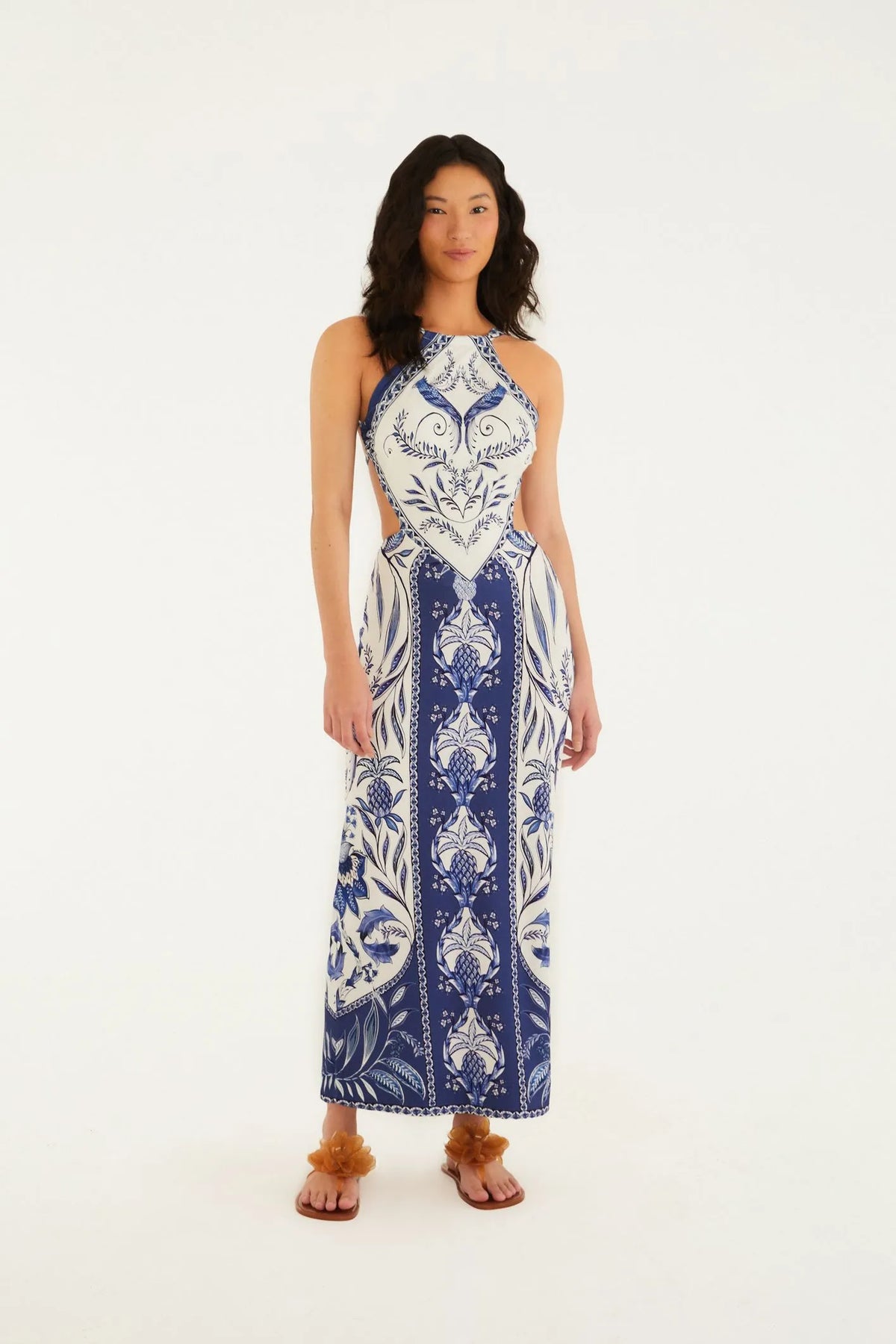 Vestido Midi Estampado Nina FemmeBelle