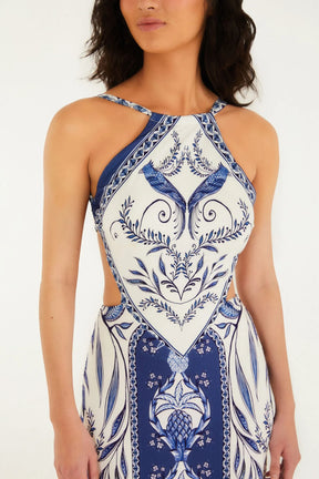 Vestido Midi Estampado Nina FemmeBelle