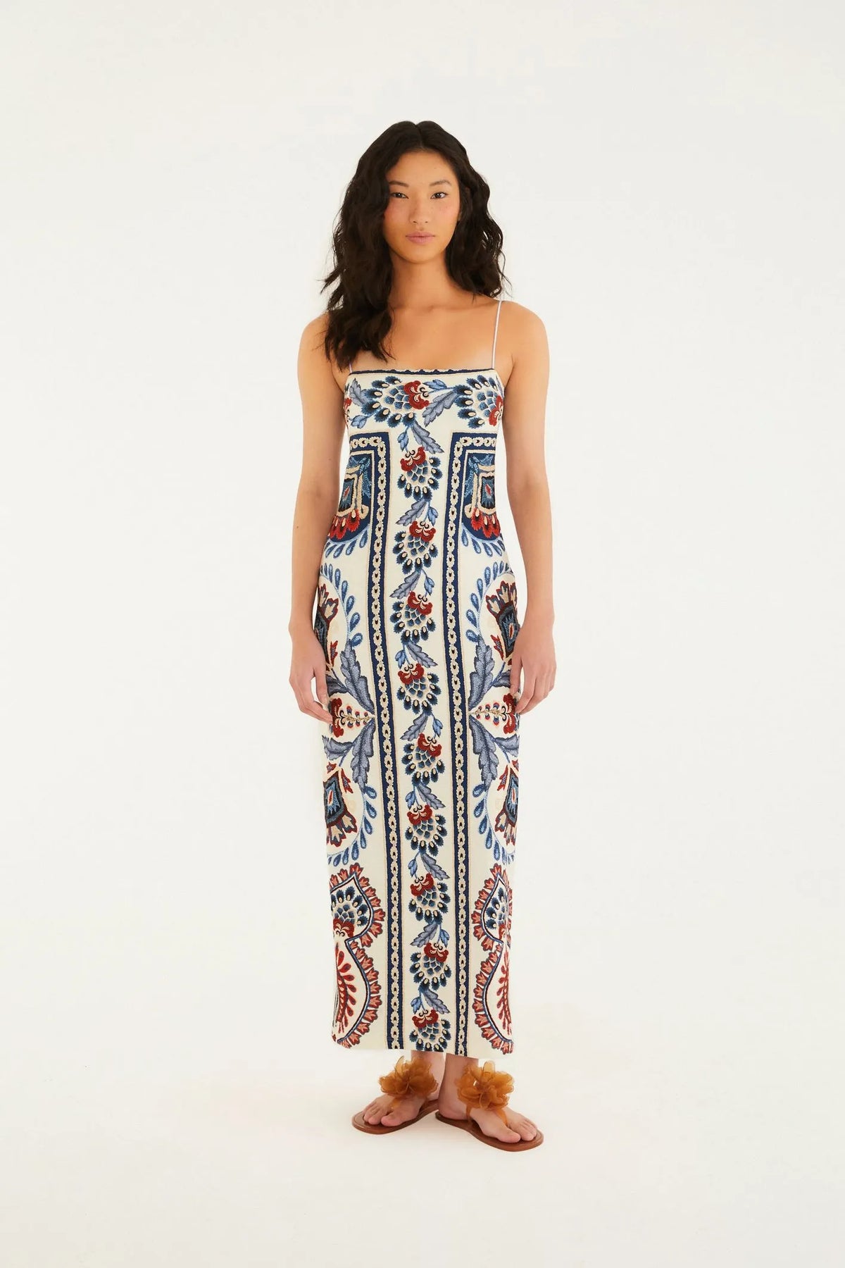 Vestido Midi Estampado Lenço FemmeBelle