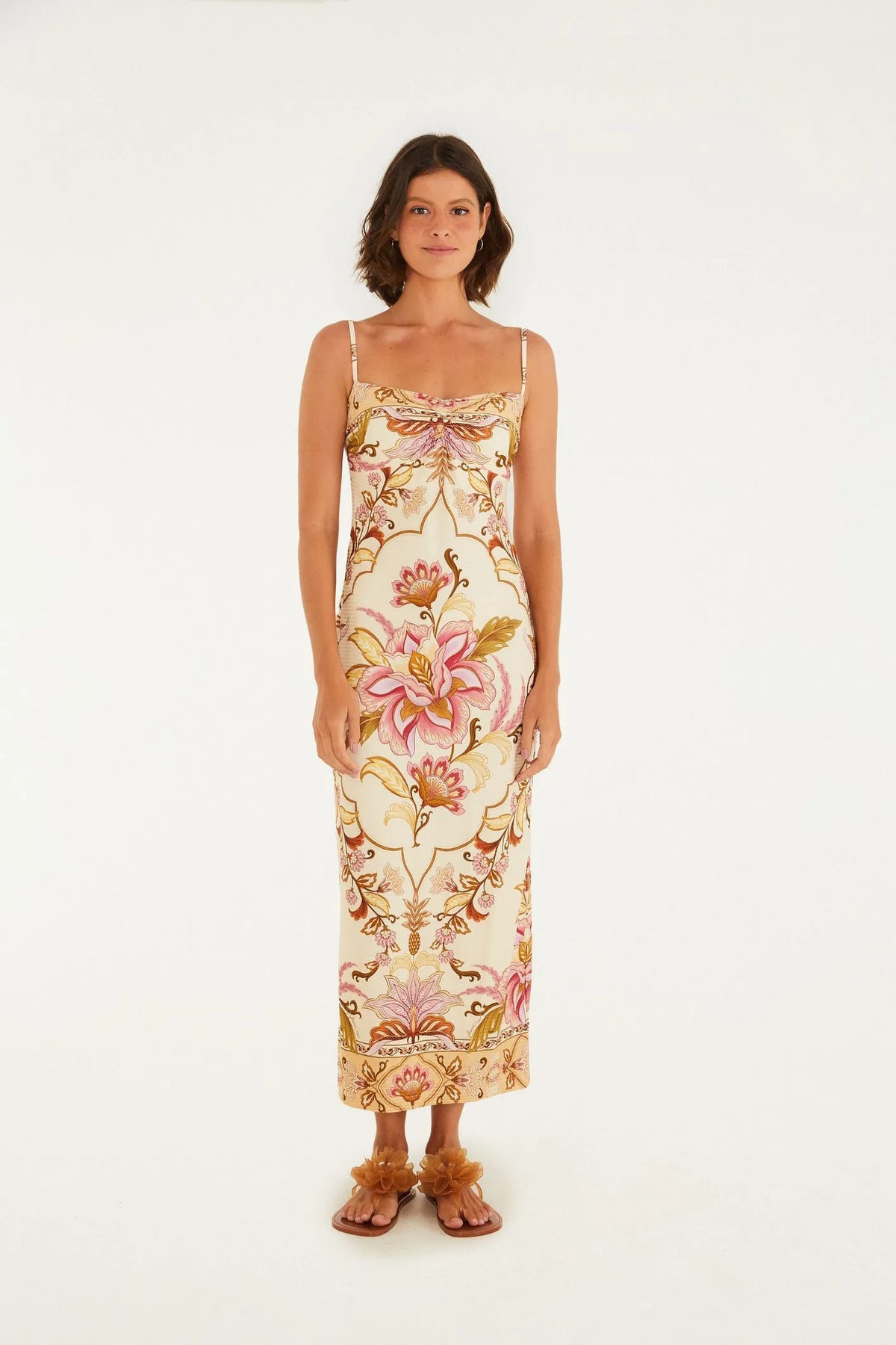 Vestido Cropped Estampado Jardim FemmeBelle