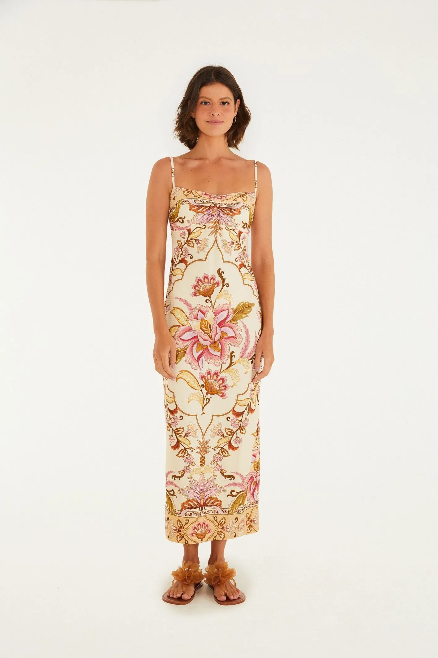 Vestido Cropped Estampado Jardim FemmeBelle