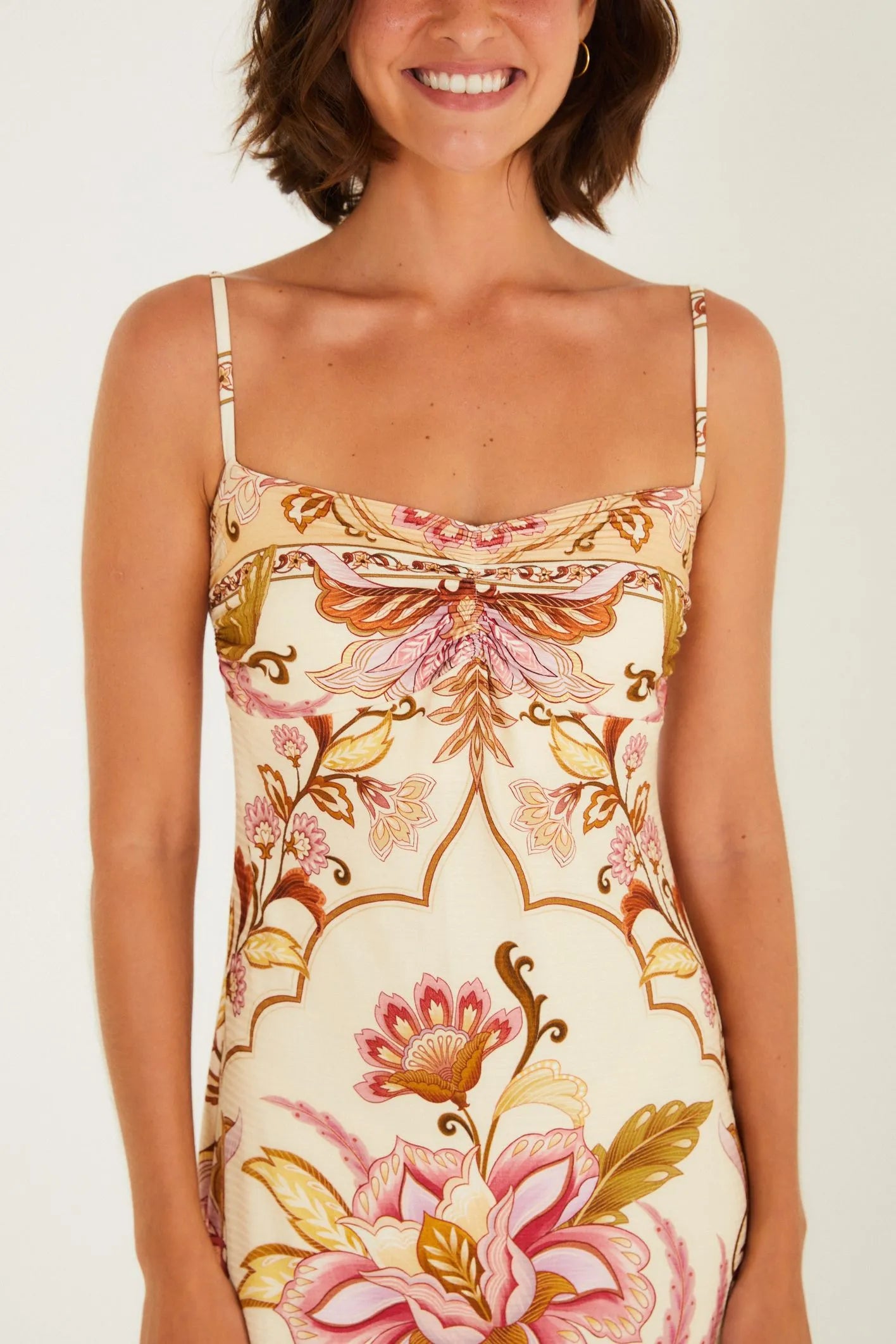Vestido Cropped Estampado Jardim FemmeBelle